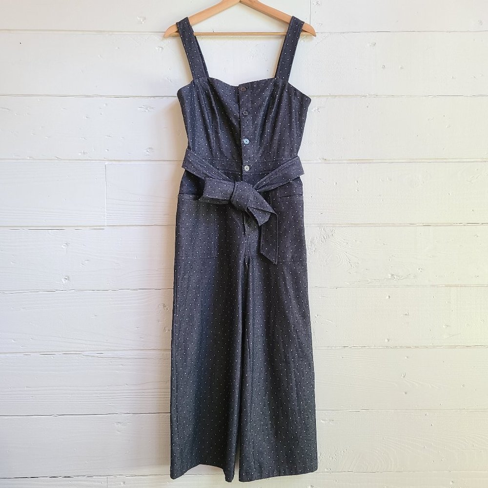 Rachel Roy Byrde Wide-leg Denim Jumpsuit